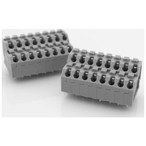 Free shipping FS1.5 spring terminal block 5.0MM double connector DG250T copper good quality