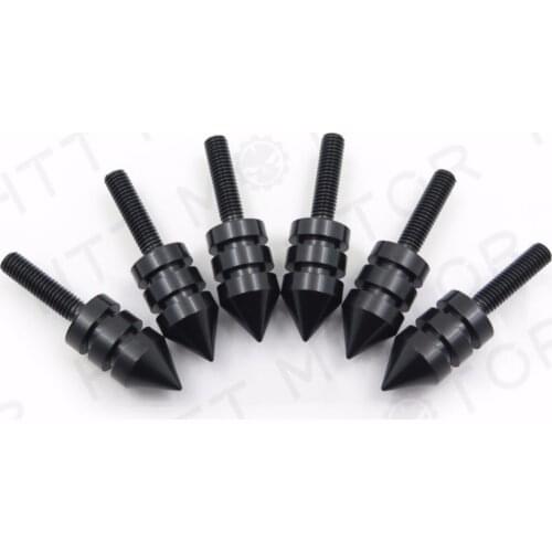Aftermarket free shipping motorcycle parts Black Spike Windscreen Bolts Screws Set For Aprilia RS125 2006-2010