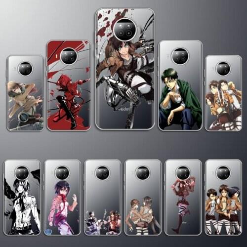 Anime Japanese attack on Titan Phone Case Transparent for Xiaomi mi note 10 8 9 t HUAWEI p30 40 11 Samsung S 8 9 10 20 pro lite