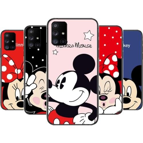 Disney Couple Mouse Phone Case Hull For Samsung Galaxy A50 A51 A20 A71 A70 A40 A30 A31 A80 E 5G S Black Shell Art Cell Cove