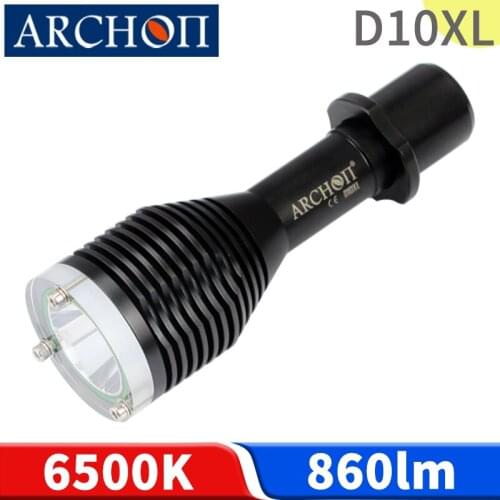 D10XL 6500K diving flashlight HD video diving lighting fill light Underwater 100m diving photoraphy diving torch dive flashlight