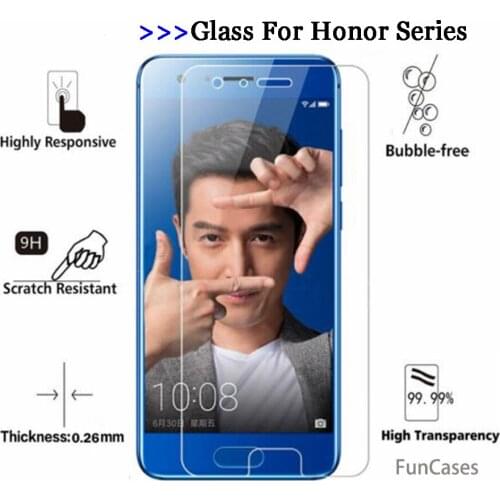 For Huawei Honor 7X Glass protective glass for huawei honor 9 8 6 Plus 7X 6A 6X 6C 6 5X 5C 7i screen protector film Tempered 9H