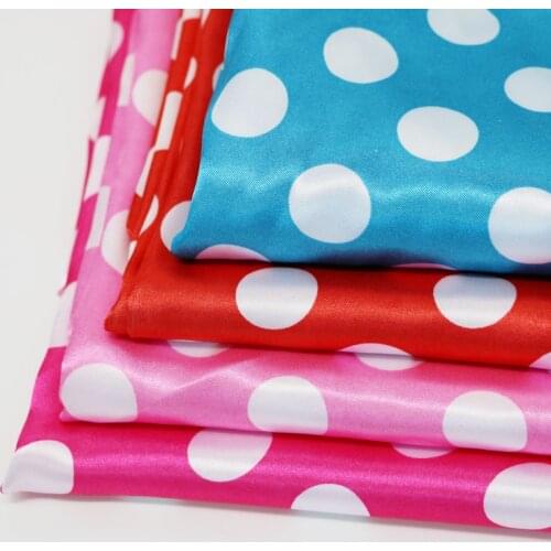 2cm large polka dot fabric polyester satin charmeuse diy sewing material 100cm*148cm