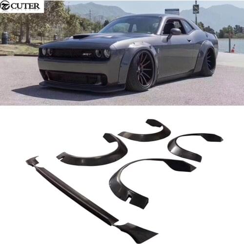 For Challenger Wide car body kit Car wheel eyebrows rear spoiler wings For Dodge Challenger 17UP
