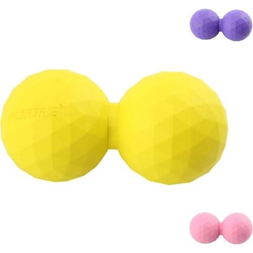KSONE Fitness Peanut Massage Roller Ball Double Lacrosse Ball Yoga Foam Massage Roller for Back/Neck Muscle Deep Tissue