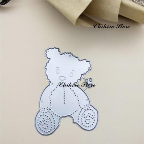 Teddy bear greeting card decorate Metal Cutting Dies Stencils for DIY Scrapbooking photo album Decorative Embossing DIY Paper Ca