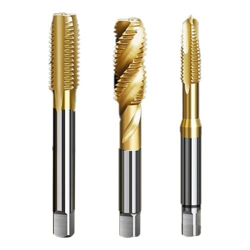 1pc/5pcs/10pcs KaKarot Titanium HSS Screw Thread Tap Drill Bits Straight Slot Tap Spiral Tap Lopointed Tap Metric Tap Right Hand