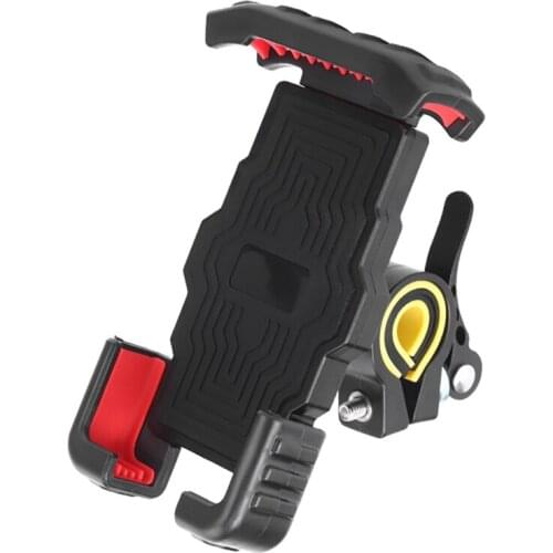 Motorcycle Bike Phone Mount Universal Phone Holder for Motorcycle Handlebars, Scoote for Outdoor for Cycling Black