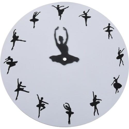 Ballet Time Wall Clock Ballerina Dancer Ballet Decorative Clock Wall Watch Girls Room Dancing Studio Decor Ballet Dancers Gift