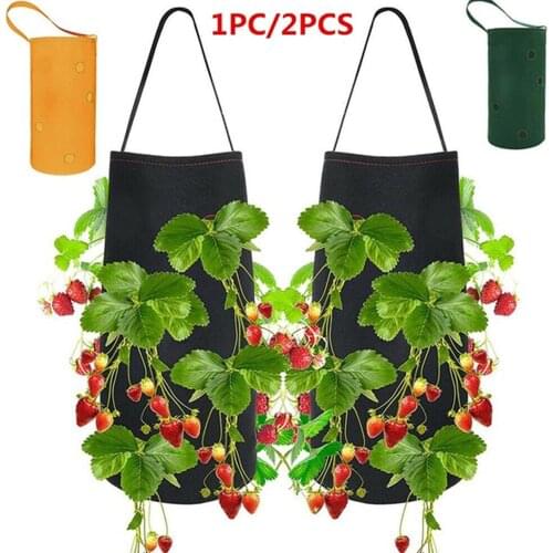 Non-Woven Multi-Port Container Bag Flower Planting Bag Strawberry Planting Bag Hanging Spring Balcony Vegetable Sweet Potato