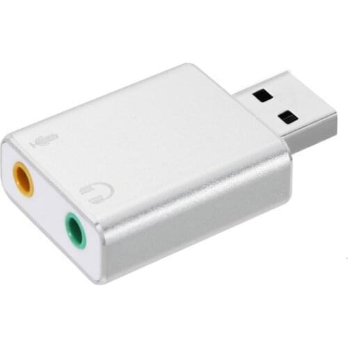 New External USB Sound Card HIFI Magic Voice 7.1CH Microphone-in Audio-out Port Free Drive Plug