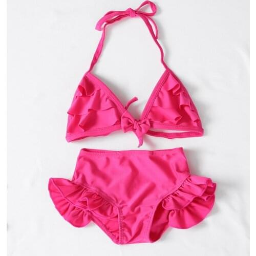 New 2019 Girls swimwear Baby Girls swimsuit 3~8Year Kids Beach wear Two pieces Girls swimming suit-- SW705