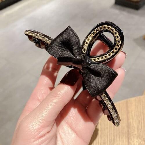 2021 Women New Rhinestone Bow Hairpin Lady Fashion Hair Claw