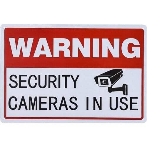 Warning Car Sticker Video Surveillance Security Camera Is Using Car Waterproof Decal for Motorcycle Car Styling Decoration