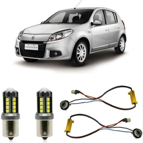 Fog lamps for RENAULT SANDERO/STEPWAY 2 II B8 Stop lamp Reverse Back up bulb Front Rear Turn Signal error free 2pc