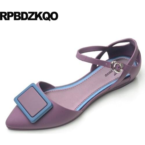 Factory Direct Cheap Shoes China Grey Designer Breathable Women Pointed Toe Korean Sandals Chinese Purple Jelly Ankle Strap Gray