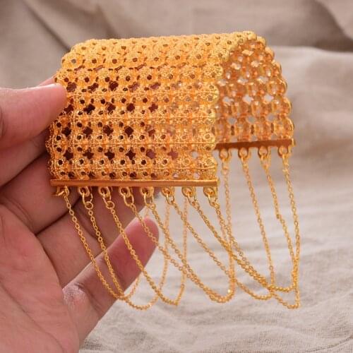 Dubai luxury 24K gold plated Bangles for Women anniversary wedding gifts of African india Bracelet Jewelry bangle Wholesale