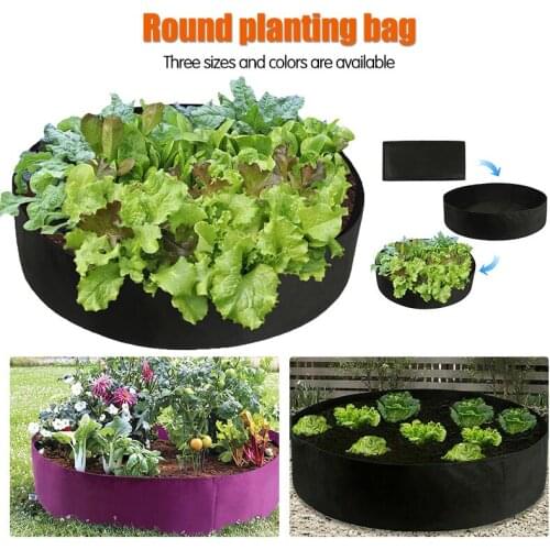 Garden Bed Grow Bags Breathable Outdoor Vegetable Felt Fabric Planter Pot for Plants Nursery Flower Round Planting Container
