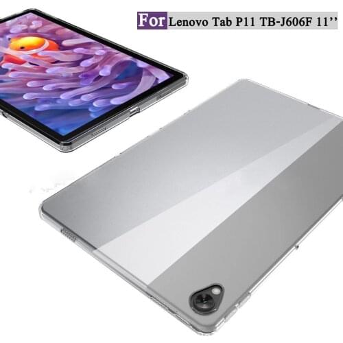 Silicon Case For Lenovo Tab P11 2020 11'' TB-J606F J606N J606L 11 inch Clear Transparent Soft TPU Back Tablet Cover Capa
