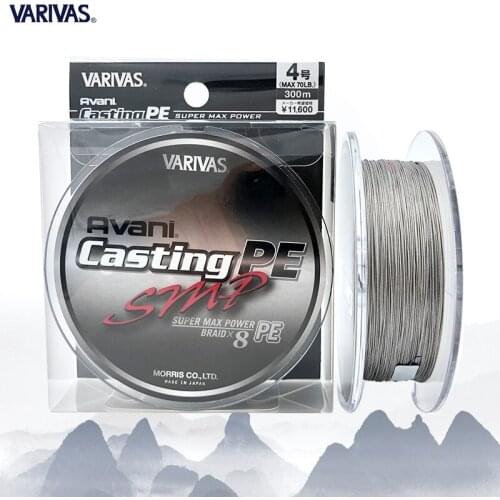 VARIVAS Avani Casting X8 strands Braided weave wire Stealth Gray fishing Line for Tuna Ocea Jig 300m 600m 100% Original 6# 10# 8