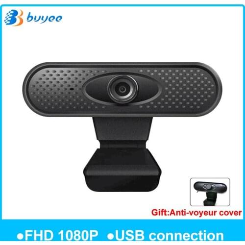Buyee FHD 1080P Webcam USB Pc Computer Camera Driver-free Video Webcam for Online Teaching Live Broadcast Conference Work