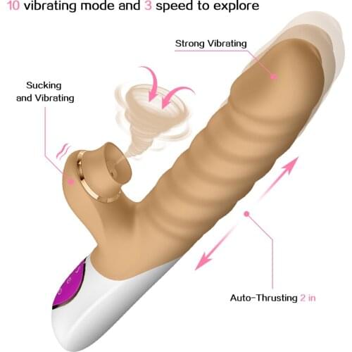 10 Speeds Dildo & Sucking Vibrators for Women Vaginal Massager Clitoris Sucker G-Spot Stimulator Female Masturbator Sex Toys