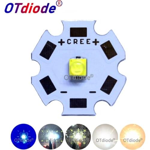 1PCS Cree XTE LED XT-E 1-5W High Power LED Emitter Diode Neutral White Cold White Royal Blue with 20mm 16mm PCB