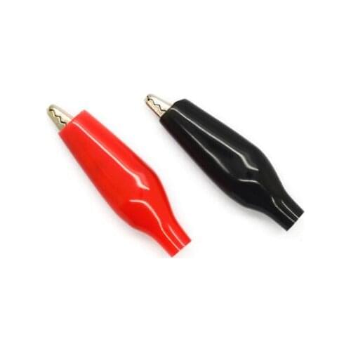 10PCS 28MM 35MM 45MM Metal Alligator Clips Crocodile Connector Electrical Clamp for Testing Probe Meter Black&Red