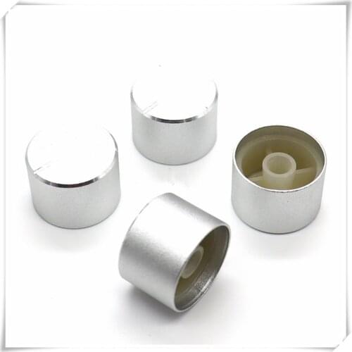 2 Pieces Aluminum Flower Shaft Knob Diameter 24.5mm Height 17mm Potentiometer Encoder Knob Gear Shaped Inner Hole 6mm