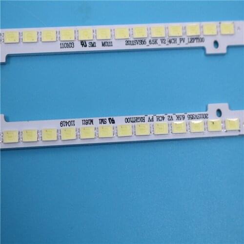 2 pieces/lot UA55D6600WJ BN64-01664A LED strip 2011SVS55-6.5K-V2-1CH-PV-RIGHT100 LEFT100 100 LEDs 680mm