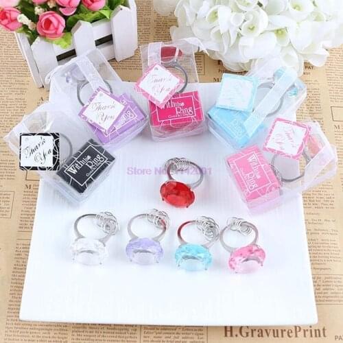200pcs Diamond ring shape keychain Key accessories home party Favors Wedding Gifts For Guests wedding souvenirs Keychain