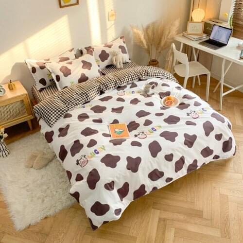 2021New Bedding Sets Duvet Cover Pillowcase And Bed Sheet Combination Bed Linens Queen King Size Multiple Colour Double bed set