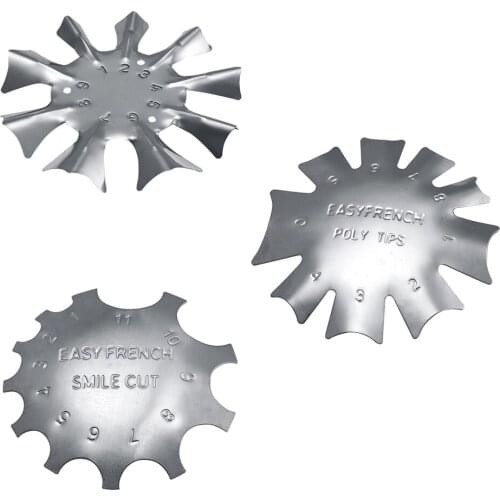3 Piece French Nail Guide Tools Cut Line Edge Trimmer Art Stencil Template