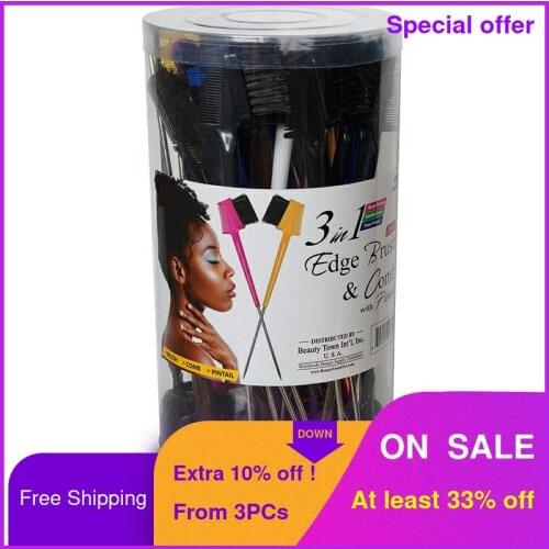 DREWTI 3PC/60PC/ Fashion Edge Brush Eyebrow Brushes Wholesale Bulk Hairbrush Barber Professional Hair Tip Treatment Hairdressing