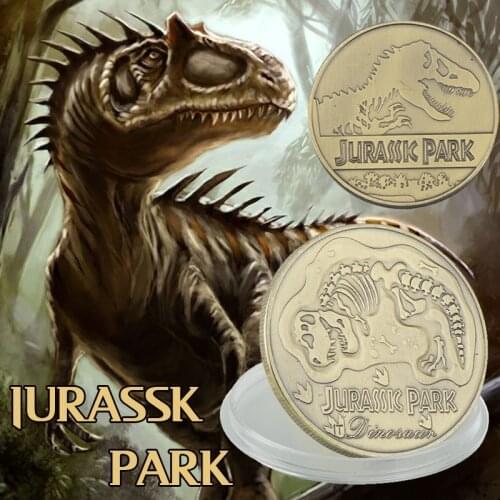 5pcs/lot Jurasic Park Dinosaur Hobo Nickel Buffalo Coins Collectibles Bronze Copy Coins Collection Birthday Christmas Gifts