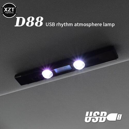 Car Atmosphere Lights 5 Modes Ambient Lamp With Remote Multi-color Portable Decorative Light for Auto Home USB Rechargeable