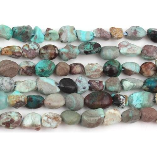 6-8mm Irregular Natural Phoenix turquoises Stone Beads for Diy Bracelet Accessories Jewellery Making 15 Inch