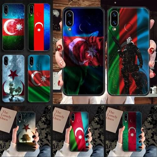 Azerbaijan Flag Phone case For Huawei Honor 6 7 8 9 10 10i 20 A C X Lite Pro Play black 3D cover silicone waterproof trend