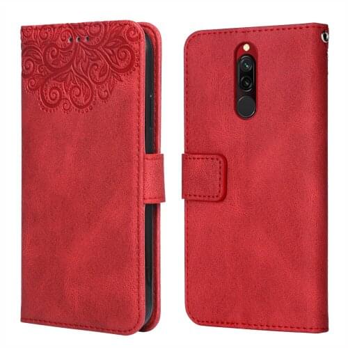 For Xiaomi Redmi 8 Flower Embossing Case Coque for Redmi 8 Wallet Flip Leather Case for Xiaomi 8 Redmi 8 Cover