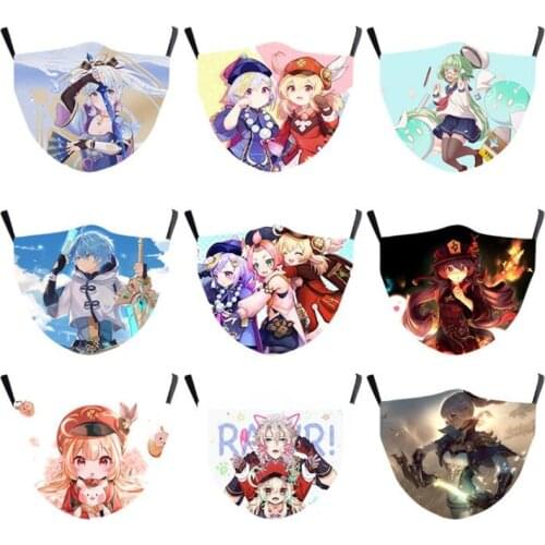 Genshin Impact Game Klee Keqing Cosplay Costume Face Mask Dustproof Unisex 3D Masks Halloween Party Props
