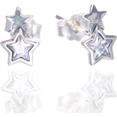 Good Quality Newest Arrival Not Plated Vintage 100% 925 Sterling Silver Mini Star Shape Stud Earring