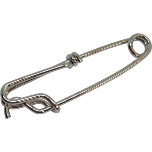 INFOF 100-pieces Fishing Swivels Snap Clips Spring-loaded Snaps Stainless Steel Float Line Tuna Clip Sea Fishing Tackle