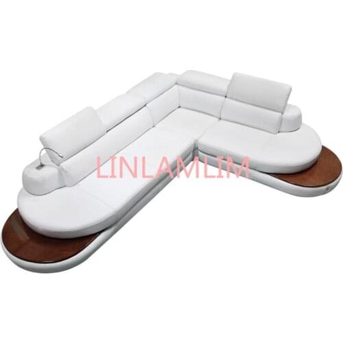 Living room Sofa set диван мебель кровать muebles de sala L shape real genuine leather sofa cama puff asiento sala futon fashoin