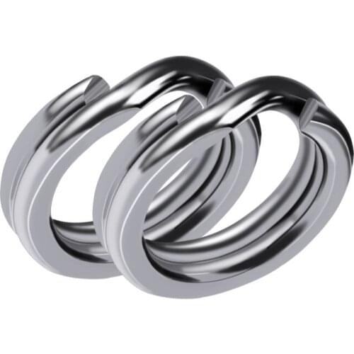 LEDIAO 10Pcs/lot Stainless Steel Fishing Rings Hook Double Loop Rod Clip O-shaped Ring Flat Split Tools Connector Accessories