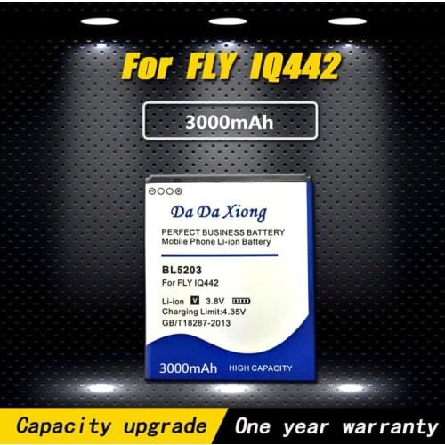 3000mAh New item Model [ BL5203 ] Li-ion Phone Battery for Fly IQ442 Quad Miracle 2 Phone Battery