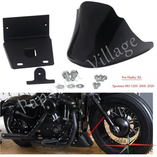 Motorcycle Front Bottom Spoiler Air Dam Chin Fairing Cover Kit Custom For Harley Sportster 883 48 XL1200 Models 2004-2020