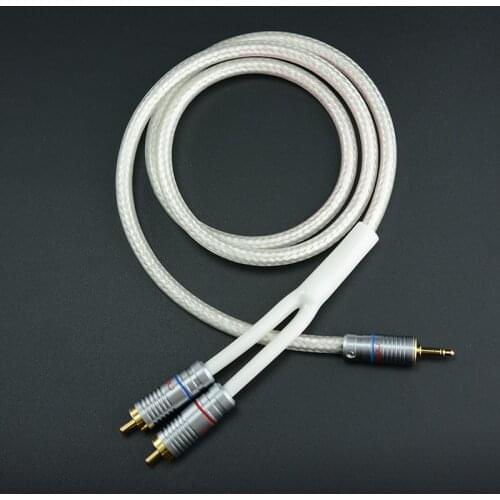 MPS M-4 winding silver oxygen-free copper computer audio cable 3.5mm one point two RCA double lotus audio cable