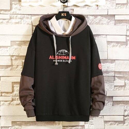 Autumn Spring 2020 Hoodie Sweatshirt Mens Hip Hop Punk Pullover Streetwear Casual Fashion Clothes Plus Asian Size M-5XL