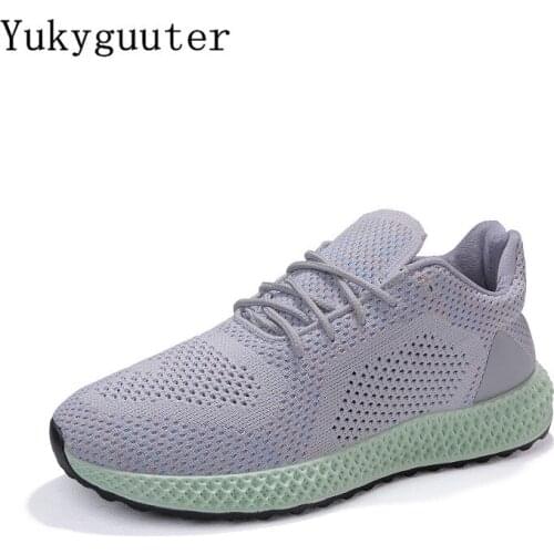 Men Running Shoes Flats Sports Sneakers Breathable 2019 Summer Walking Mesh Shoes Man Athletic Lace Up High Quality Comfortable