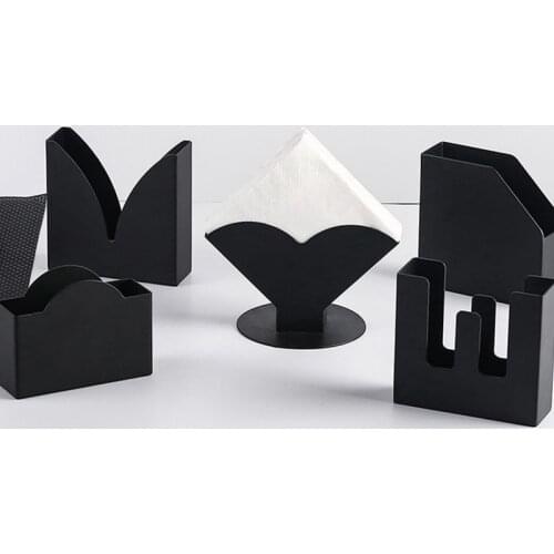Iron Tissue Holder Napkin Dispenser Paper Towel Stand Desktop Organzier for Wedding Hotel Decoration